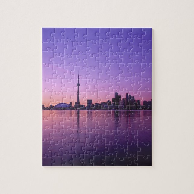 Quebra-cabeça Horizonte de Toronto à noite, Ontário, Canadá (Vertical)