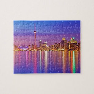 Quebra-cabeça Horizonte de Toronto ao Crepúsculo