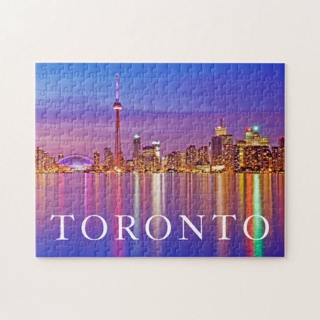 Quebra-cabeça Horizonte de Toronto ao Crepúsculo (Horizontal)