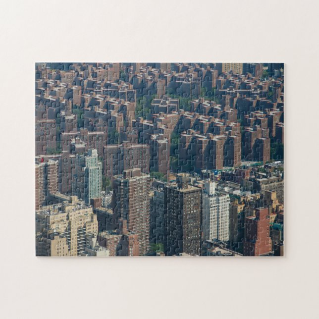 Quebra-cabeça Horizonte Manhattan Nova York. (Horizontal)