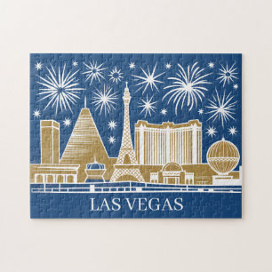 Quebra-cabeça Horizonte Personalizado da Faixa de Las Vegas Pais
