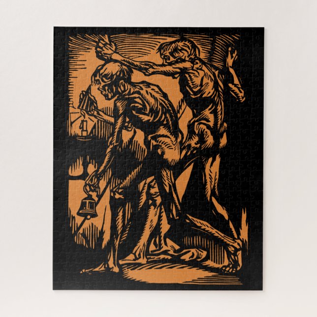 Quebra-cabeça Horrores de Mineiros Mortos no Dia das Bruxas (Vertical)