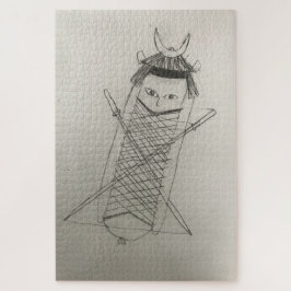 Quebra-cabeça hotdog Samurai ninja