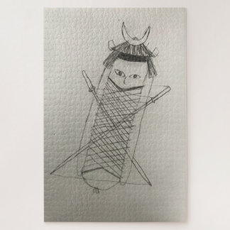 Quebra-cabeça hotdog Samurai ninja