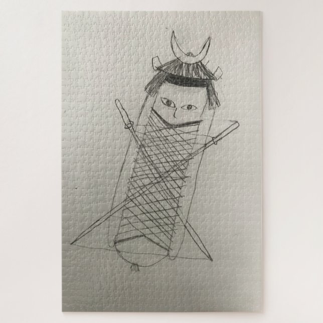 Quebra-cabeça hotdog Samurai ninja (Vertical)