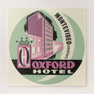 Quebra-cabeça Hotel Oxford, Montevidéu, Uruguai, Viagem Vintage