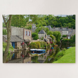 Quebra-cabeça House Boat Reflete Brittany Viagem França