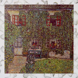Quebra-cabeça House of Guardaboschi por Gustav Klimt, Vintage Ar<br><div class="desc">A Casa de Guardaboschi (1912), de Gustav Klimt, é uma pintura de simbolismo artístico da Era Vitoriana. Uma vista exterior de uma casa de campo com flores e plantas nas janelas e mariposa crescendo nas paredes. Um banco azul está contra a casa, olhando o jardim. Sobre o artista: Gustav Klimt...</div>