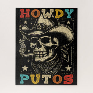 Quebra-cabeça Howdy Putos Funny Skull Retro Vintage