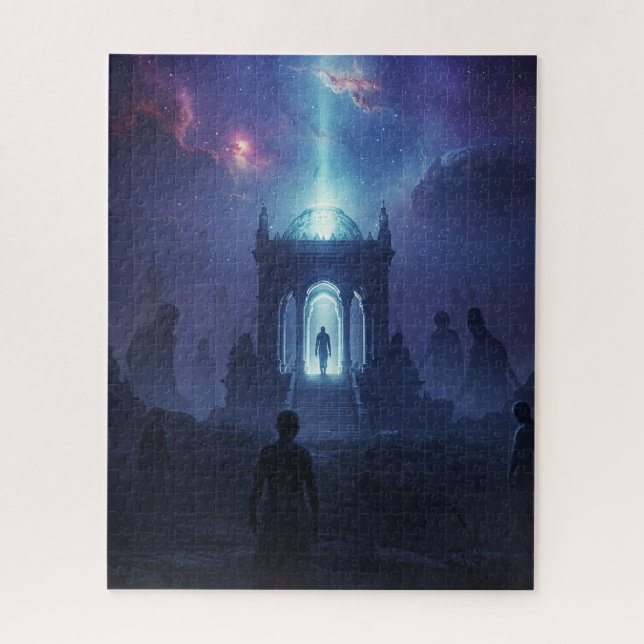 Quebra-cabeça Humano Agrupado no Mundo da Alienígena Antiguidade (Vertical)