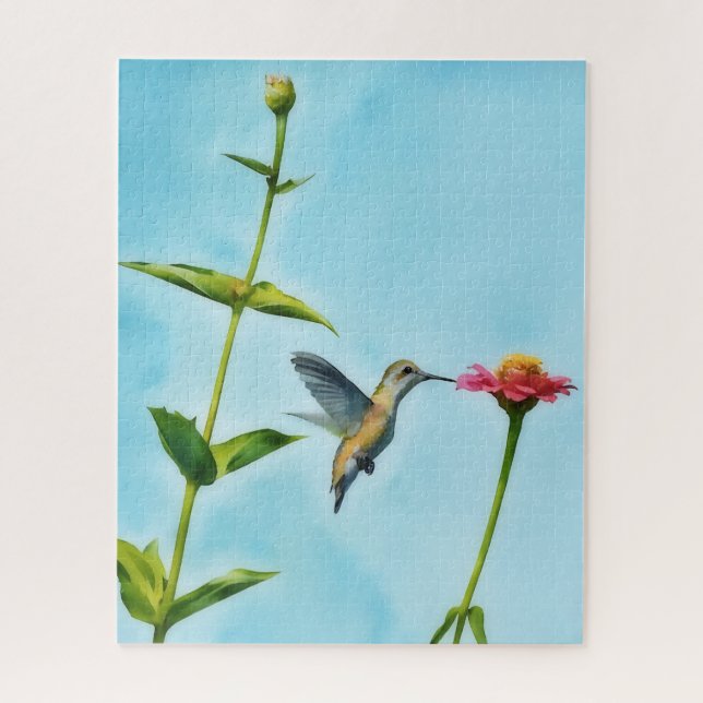 Quebra-cabeça Hummingbird Bird Art Pretty Puzzle (Vertical)