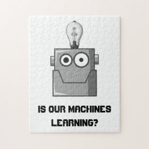 Quebra-cabeça Humor da Tecnologia de Aprendizagem de Máquinas