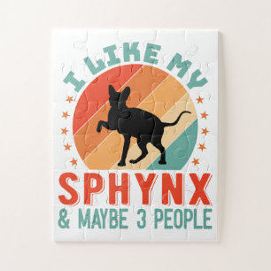 Quebra-cabeça Humor de Proprietário de Gatos Sphynx, Sem Cabelo,