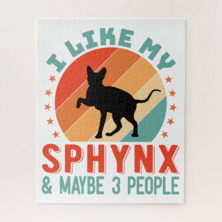 Quebra-cabeça Humor de Proprietário de Gatos Sphynx, Sem Cabelo,