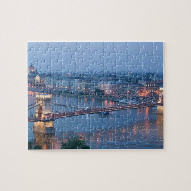 Quebra-cabeça HUNGRIA, Budapeste: Ponte de Szechenyi (Correntes) (Horizontal)
