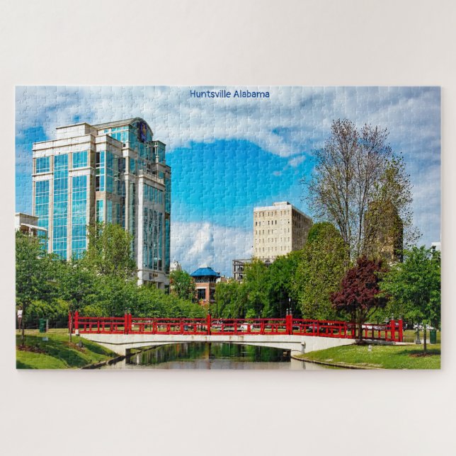 Quebra-cabeça Huntsville Alabama Happy Birthday Son Jigsen Puzzl (Horizontal)