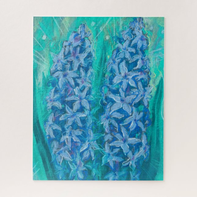 Quebra-cabeça Hyacinths Sping Páscoa Flor Presente Pintura Flora (Vertical)