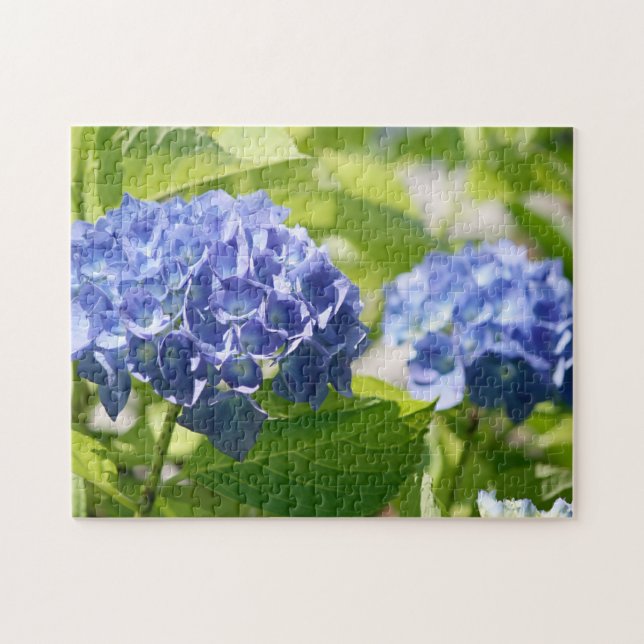 Quebra-cabeça Hydrangea azul floral (Horizontal)