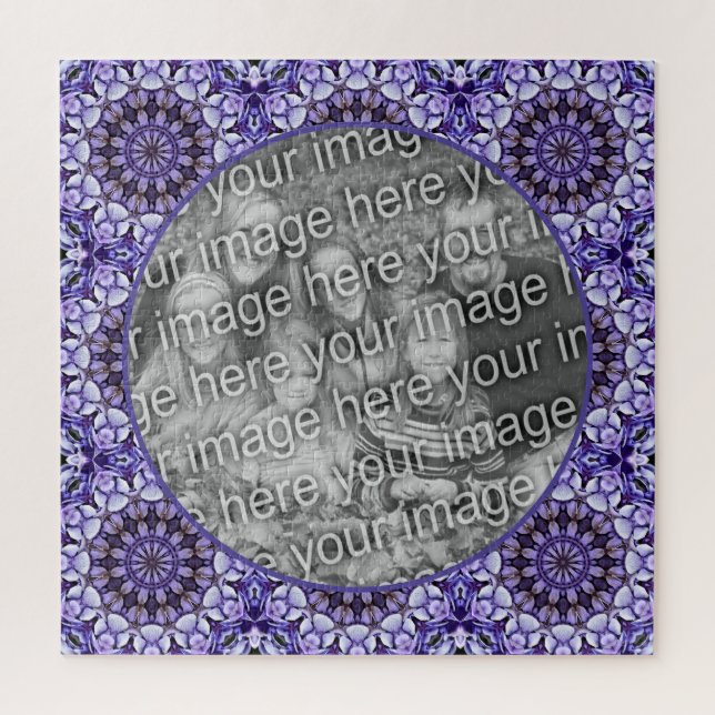 Quebra-cabeça Hydrangea Flower Petals Abstrato Adicionar sua fot (Vertical)