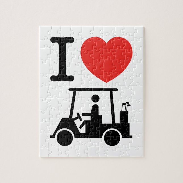 Quebra-cabeça I Heart (Love) Golf Cart (Vertical)