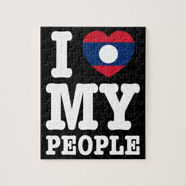 Quebra-cabeça I Heart (Love) My Lao Pessoas (Vertical)