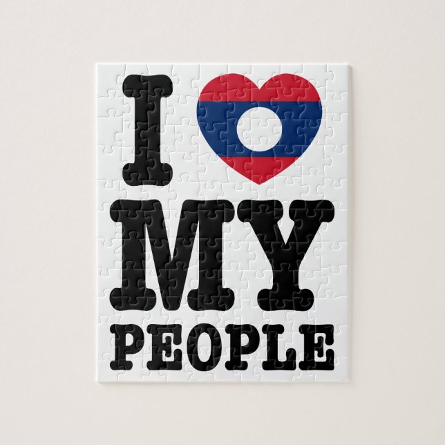 Quebra-cabeça I Heart (Love) My Lao Pessoas (Vertical)