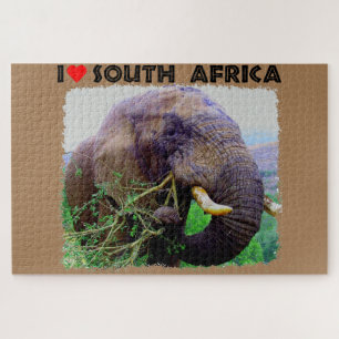 Quebra-cabeça I Heart South Africa Bull Elephant
