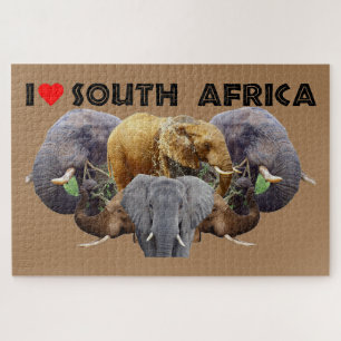 Quebra-cabeça I Heart South Africa Elephant Emblem