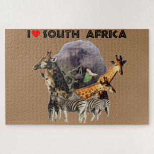 Quebra-cabeça I Heart South Africa Wildlife Collage