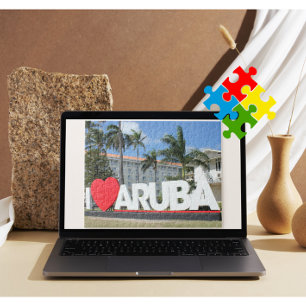 Quebra-cabeça I love Aruba - One happy Island