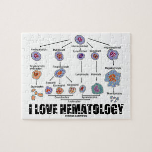 Quebra-cabeça I Love Hematology (Linhagem De Células Sanguínea