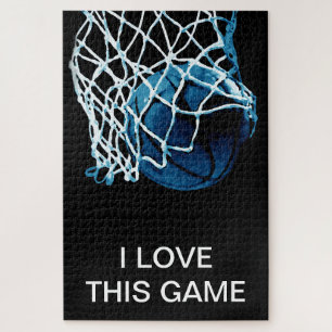 Quebra-cabeça I Love This Game Basketball Art Sports