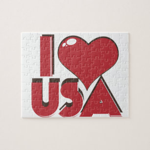 Quebra-cabeça I Love USA Retro 80s