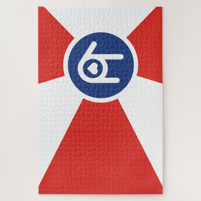 Quebra-cabeça I Love You Wichita Flag (Vertical)