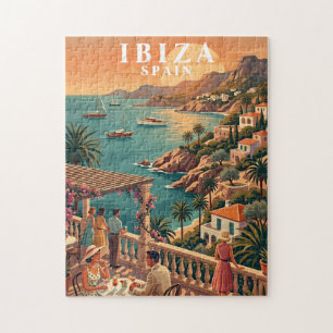 Quebra-cabeça Ibiza Cena de Viagem Vintage Espanha