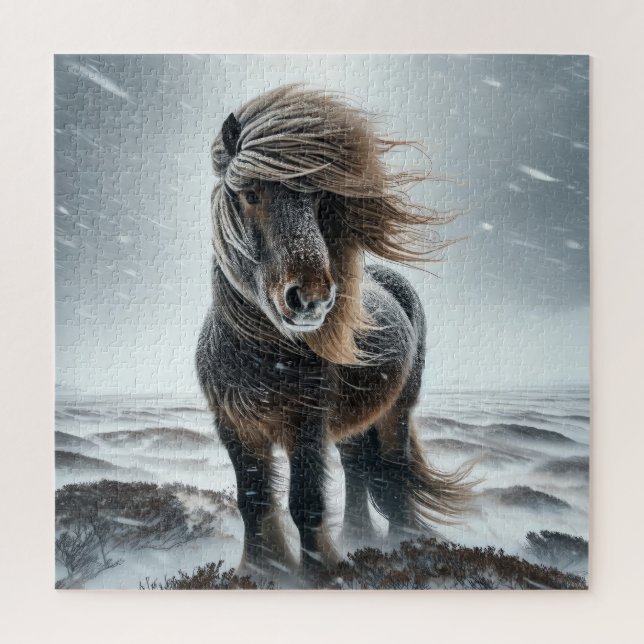 Quebra-cabeça Icelandic Horse In its Element Jigsaw Puzzle (Vertical)