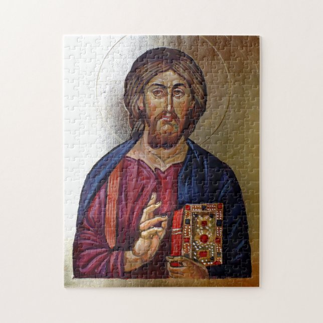 Quebra-cabeça Ícone bizantino do cristo Pantocrator (Vertical)