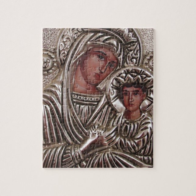 Quebra-cabeça Ícone da mãe e da criança, Madonna e Jesus na (Vertical)