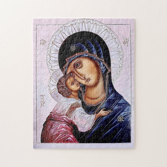 Quebra-cabeça Ícone Ortodoxo da Teótoco e do Menino Cristo      (Vertical)