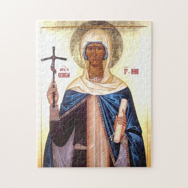 Quebra-cabeça Ícone Ortodoxo de Santa Nina Igual-aos-Apóstolos (Vertical)
