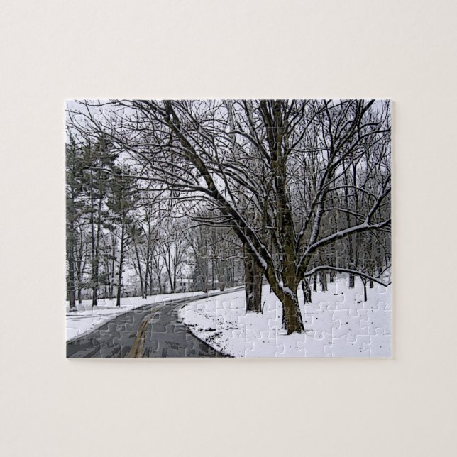 Quebra-cabeça Icy Deserted Road (Horizontal)