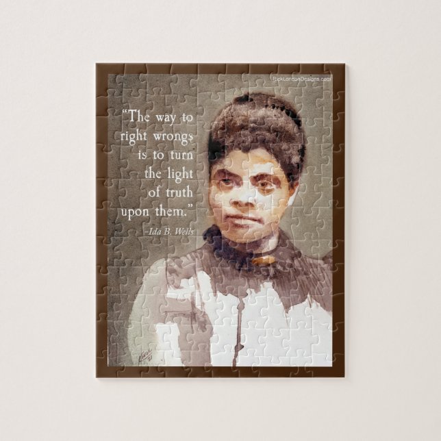 Quebra-cabeça Ida B Wells E Citação "Verdade" (Vertical)