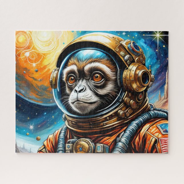 QUEBRA-CABEÇA IDADE DO MACACACO DE AÇO-TAMARINA (Horizontal)