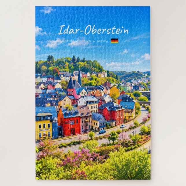 Quebra-cabeça Idar-Oberstein, Alemanha - Cidade Colorida (Vertical)