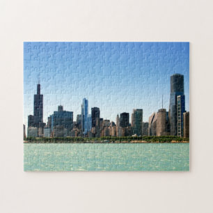 Quebra-cabeça Ideia da skyline de Chicago pelo Lago Michigan
