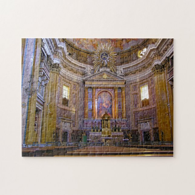 Quebra-cabeça Igreja de Gesù Piazza del Gesu em Roma. (Horizontal)