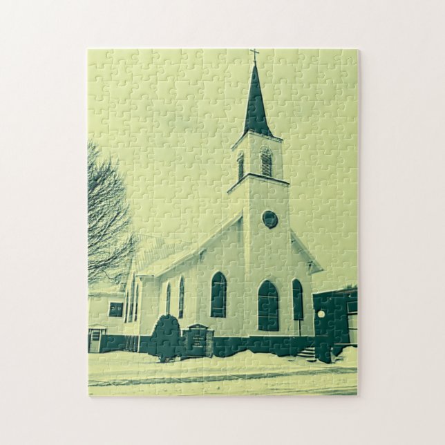 Quebra-cabeça Igreja de inverno (Vertical)