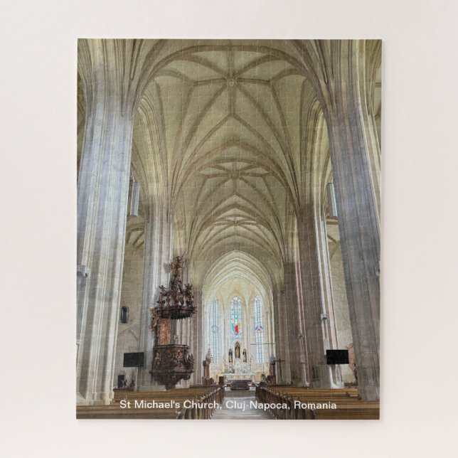 Quebra-cabeça Igreja de Michael rua, Cluj-Napoca, Romênia, sobre (Vertical)