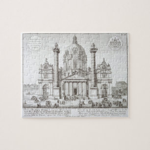 Quebra-cabeça Igreja de St Charles Borromeo (1538-84), Viena,