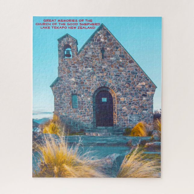 Quebra-cabeça Igreja do Bom Pastor, Lago Tekapo. Jigsaw P (Vertical)